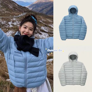 现韩国smoothmood 章若楠同款排骨短款保暖连帽羽绒服外套女