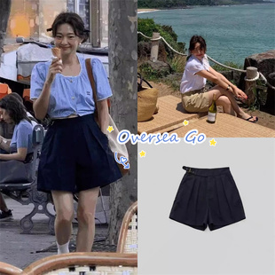现货fever同款 the bannet八奶假日风纯色简约百搭休闲短裤热裤女