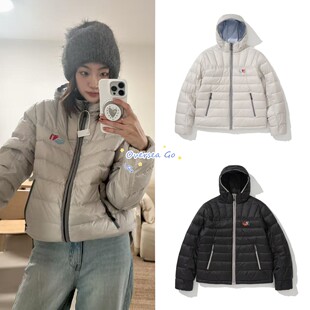 现货 teket 202秋冬新款韩系短款轻薄排骨连帽羽绒服面包服外套女