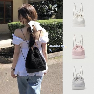 现货 The barnnet八奶双肩包2025新款纯色高级感小香风包包书包女