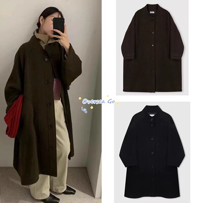 复古斗篷式羊毛大衣毛呢外套女