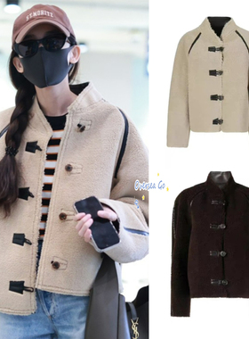 现货 low classic 娜扎同款 羊羔绒皮毛一体双面穿短款夹克外套女