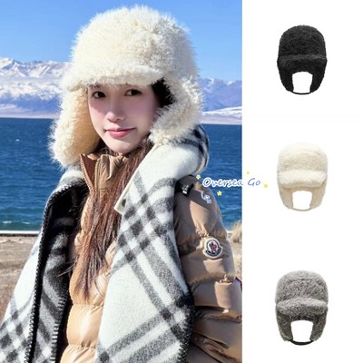 现货秒发 awesomeneeds 25冬季新款小众可爱毛绒保暖雷锋帽护耳帽