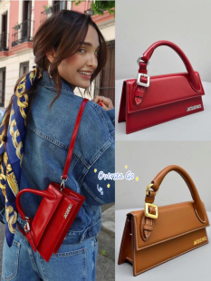 现货 jacquemus  唐嫣同款法式小众手提包亮面漆皮包高级感斜挎包