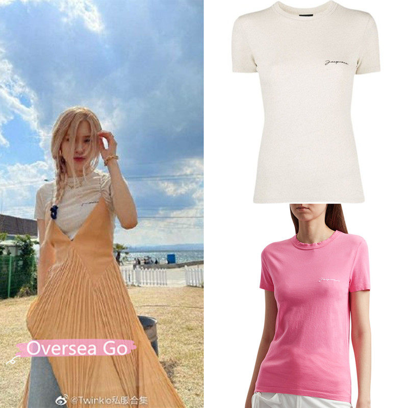 logo字母刺绣百搭圆领短袖T恤