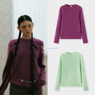 现货 atelier edition25秋冬新款软糯亲肤圆领羊驼毛针织衫毛衣女