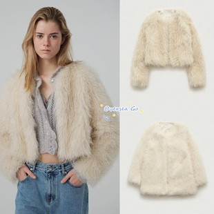 在途现货 the barnnet八奶毛绒短款环保皮草外套泰迪卷毛夹克大衣