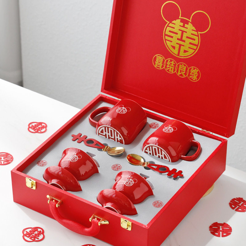 订婚改口敬茶杯红托盘套装结婚礼物中式婚庆陪嫁用品结婚礼物推荐,节庆用品/礼品,喜碗/敬茶杯,淘宝优惠券,粉丝福利购,淘宝优惠卷