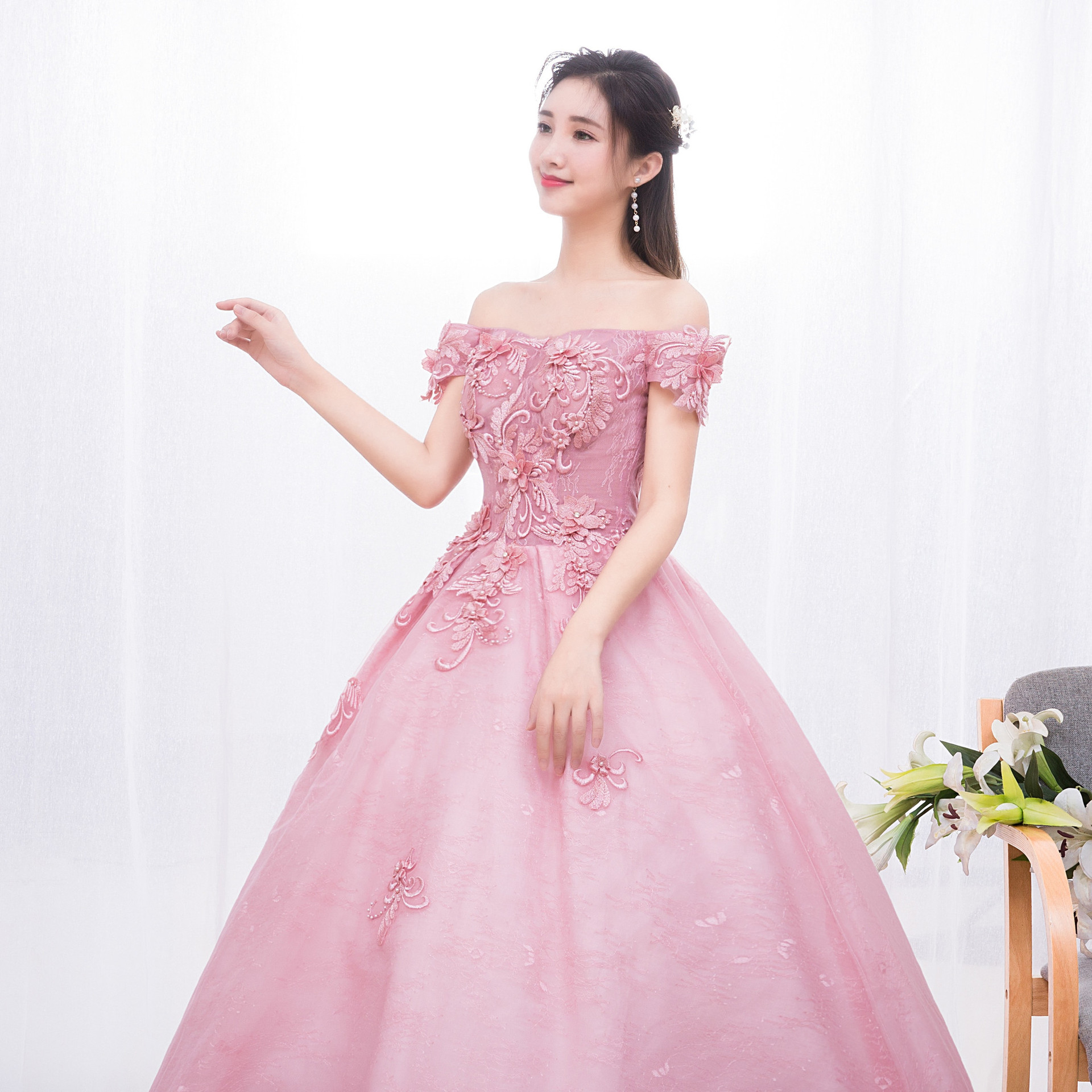 新款艺考礼服女夏季长款学生独唱演出服优雅年会美声韩版显瘦主持