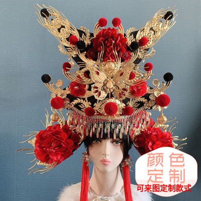创意新娘红色化妆比赛影楼摄影