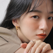 小众气质百搭 est studio独立设计 多色滴釉C型波浪感小耳钉耳圈