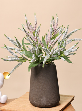 仿真鼠尾草婚庆装饰花紫色薰衣草绿植塑料餐桌花家居工程摆件假花