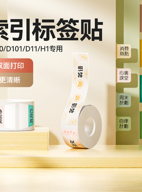 精臣D101/D11/D110/H1S索引贴n次双面记事本书贴笔记目录分类标签贴纸书本便利贴本子双面便签防水书签标签纸