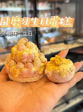QIQIANWU七千五 仓鼠金丝熊花枝鼠生日蛋糕仪式感小宠零食蛋糕