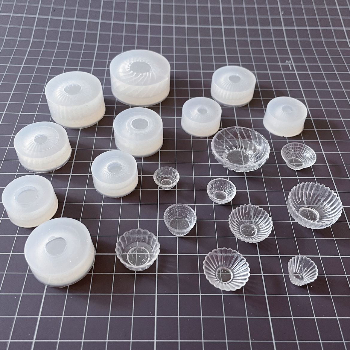 迷你微缩食玩餐具uv胶滴胶用硅胶模具 餐碗刨冰碗冰沙碗制作模具