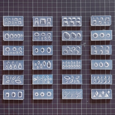 迷你半圆椭圆菱形几何图形钻石宝石粘土手办模型装饰配件硅胶模具