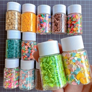 饰 软陶迷你树叶糖果小花云朵星星华夫饼水果片果碎微缩食玩捏捏装