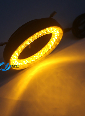 显微镜光源LED环形灯源60MM 正白光黄色蓝色红色绿色紫色光DC12V