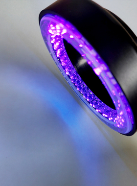 显微镜LED环形光源紫色光灯设备视觉工业紫外线灯波长395NM功率6W