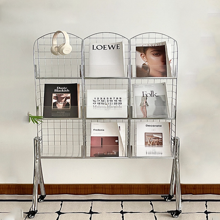 简约ins创意移动书报架现代家用客厅置物杂志架小户型收纳展示架