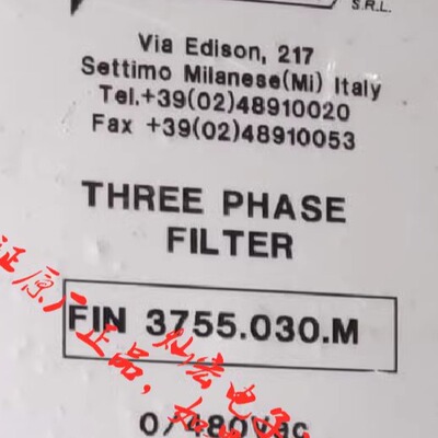 意大利FINMOTOR滤波器FIN1500.500.BC拍联系