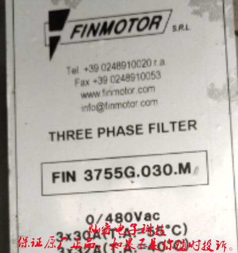意大利FINMOTOR滤波器FIN 949TT.050.C1 FIN1700E.018.M