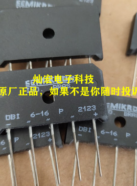 纯进口原装 二极管模块DBI 6-16 P 1600V 9A货号: 07641190拍咨询