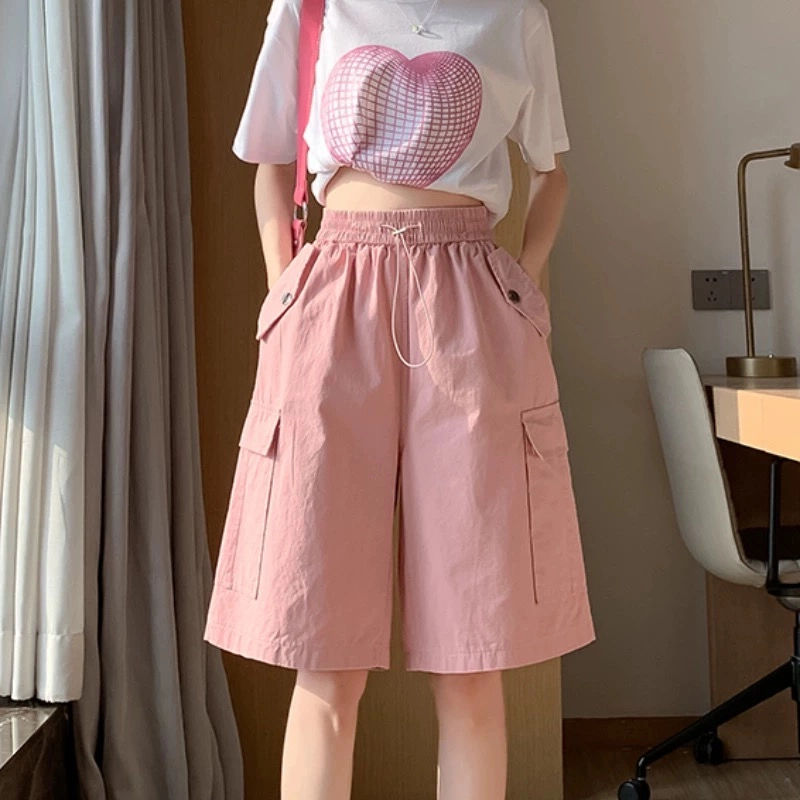 300斤工装短裤女春夏新款工装