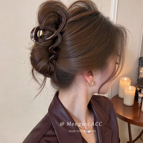 韩系高级感不规则几何鲨鱼夹