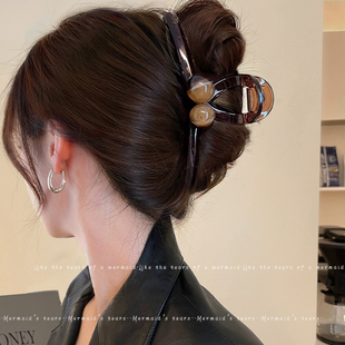 2025新款抓夹女后脑勺饱满高级感鲨鱼夹子大号发量多盘发发夹头饰