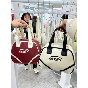 韩版emis爆款保龄球包2024新款时尚休闲百搭手提包腋下包包女包