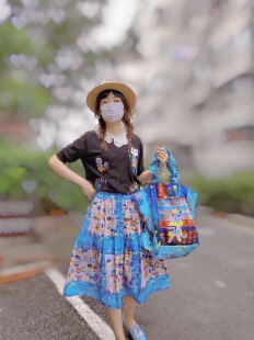 春夏季女针织毛衣开衫新款纯棉短袖圆领纽扣针织卡通动物刺绣可爱