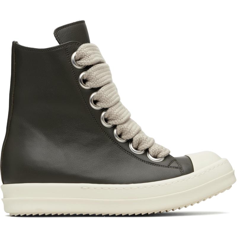 RICKOWENS高帮运动鞋女舒适耐磨防滑透气圆头系带侧拉链厚底户外