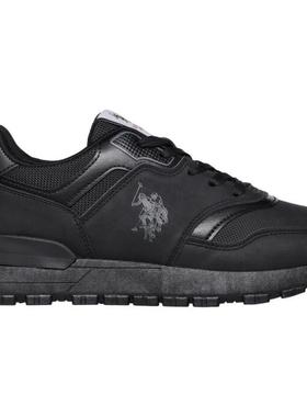 代购U.S. Polo Assn.男士男款运动鞋耐磨轻便透气休闲鞋黑色