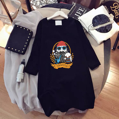 中長款夏季新款寬鬆大版網紅超火短袖恤女上衣