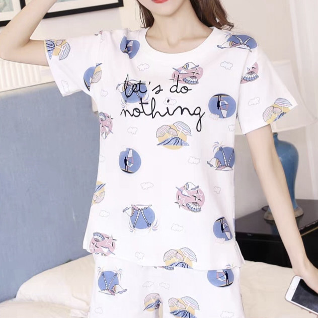 睡衣两件套夏季女生小清新家居服