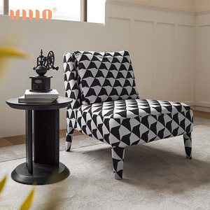 ULLLO意大利棉麻布艺休闲沙发椅轻奢现代简约意式设计师单人椅