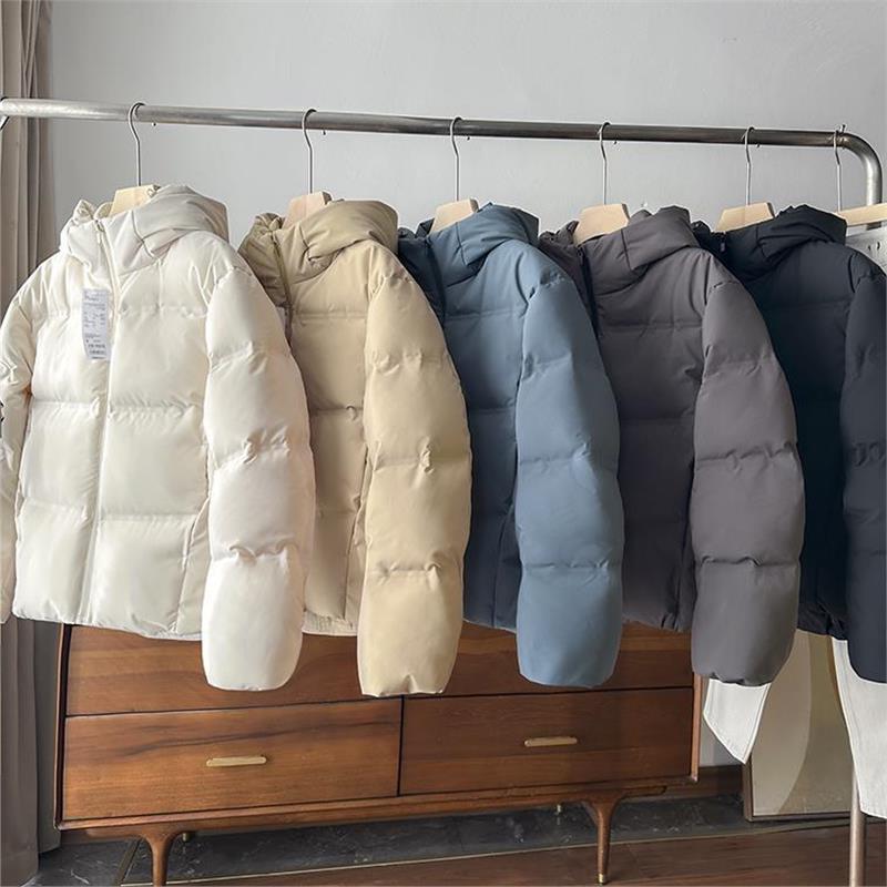 秋冬新款女装短款简约无缝连帽羽绒服保暖外套夹克469896/478577