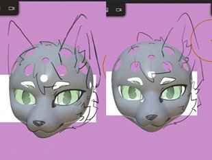 原创少年系furry福瑞兽装头壳半写实3D打印头骨现货 可动鄂狼龙狗