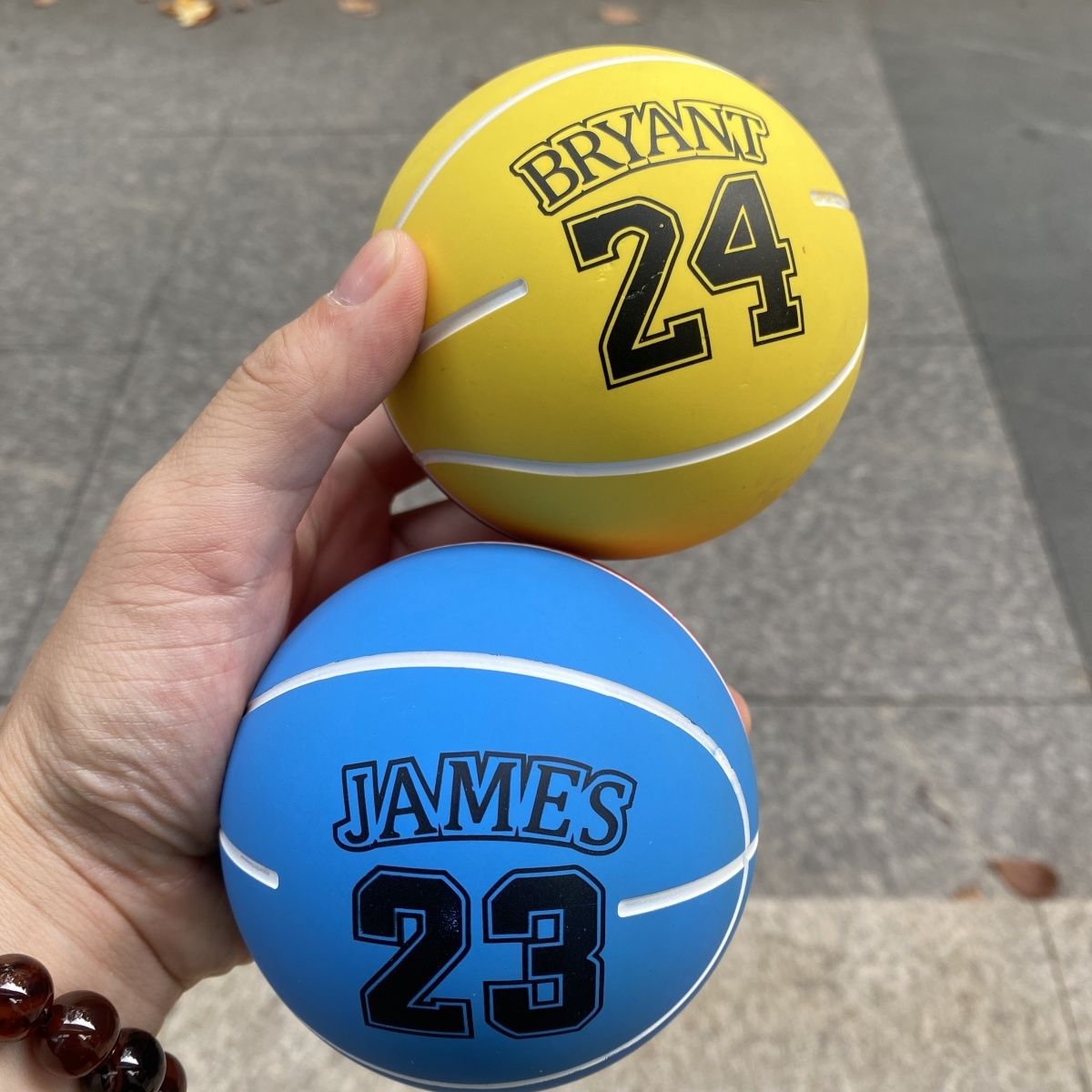 9cm超高弹力迷你小蓝球橡胶空心球弹跳球儿童免充气解压玩具球