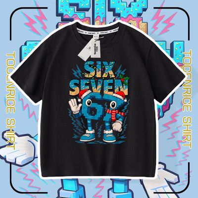 Steal a Brainrot衣服儿童t恤roblox偷走一颗脑红脑腐67短袖夏季T