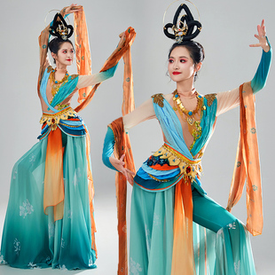 敦煌飞天汉服舞蹈服装女成人艺考遇见胡旋中国风古装古典舞演出服