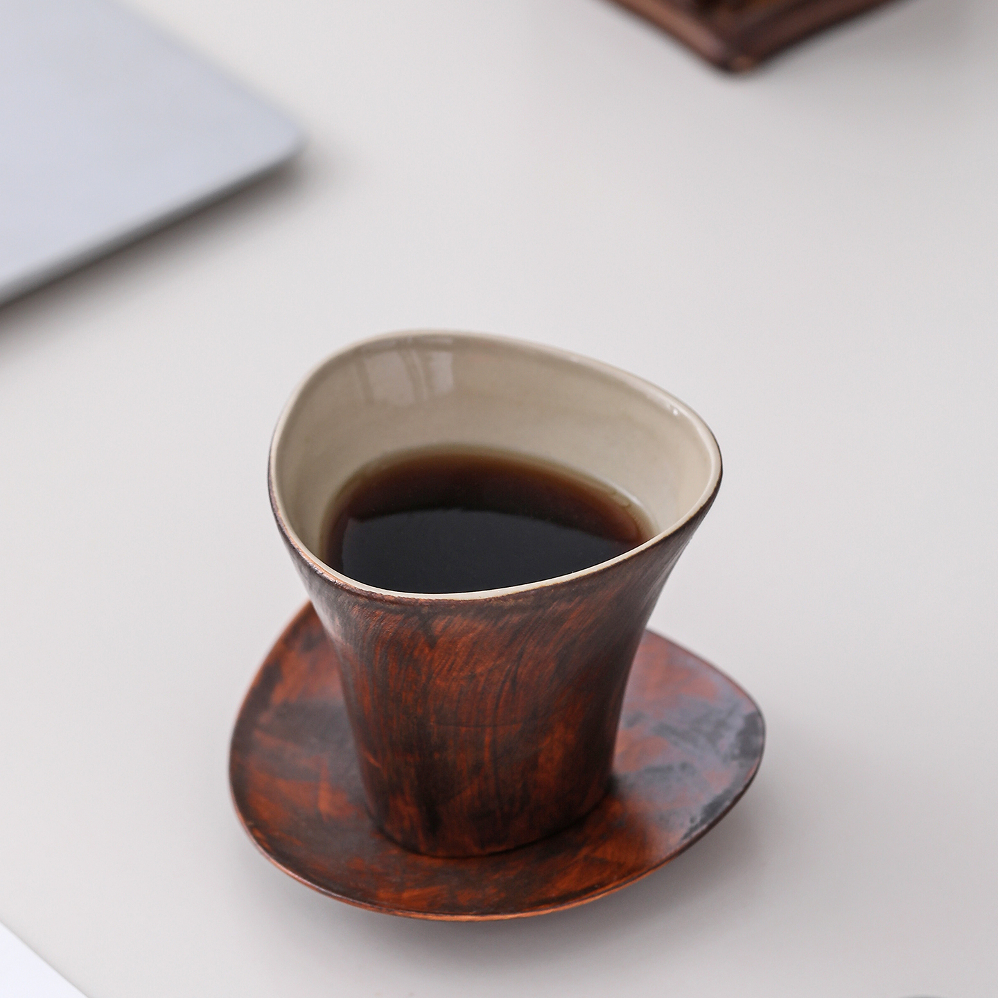 高档侘寂风创意陶瓷咖啡杯