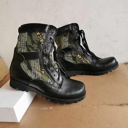 特价清仓5302库存战靴男高腰真皮马丁靴防滑户外牛皮靴子