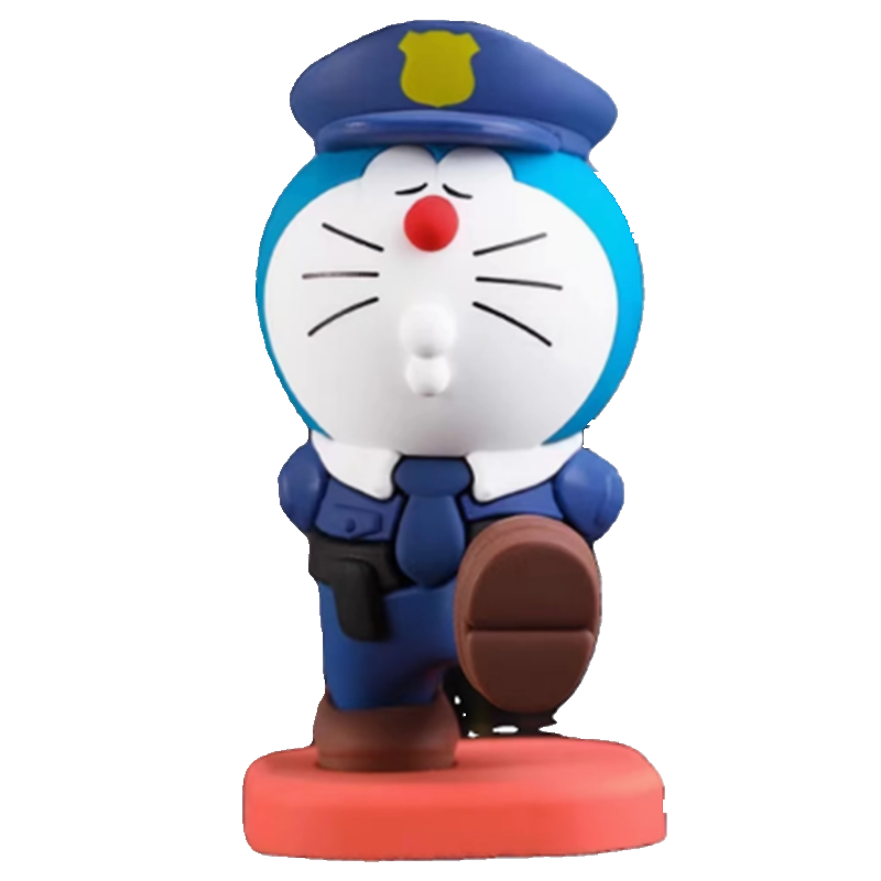 正版机器猫职业系列盲盒公仔