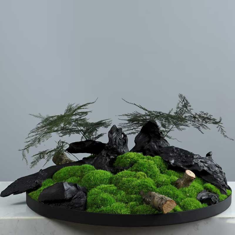 圆形桌面微景观金属花器