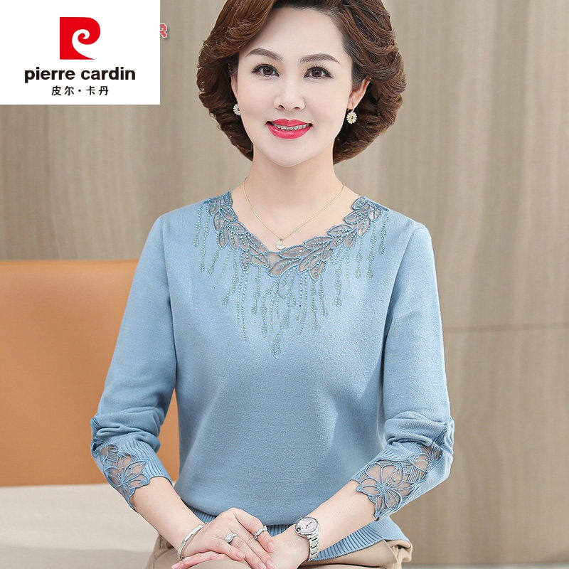 皮尔卡丹品牌高档女装妈妈装春秋洋气长袖打底小衫中年女装薄款怎么样,好用不?
