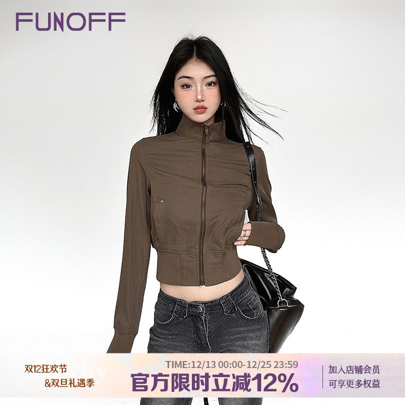 巴恩风复古拉链口袋工装夹克外套