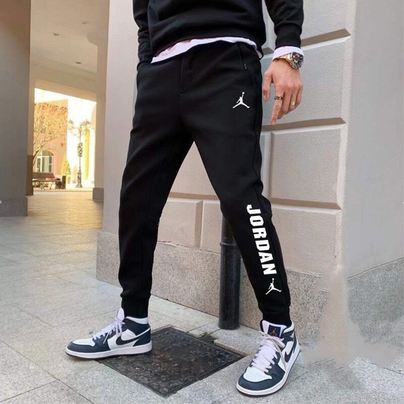 aj飞人运动裤男士秋冬加绒长裤子宽松休闲束脚裤纯棉收口卫裤官网