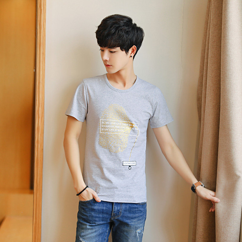 短袖T恤男士半袖体恤夏圆领棉打底衫公子361花A21以纯官方旗舰店